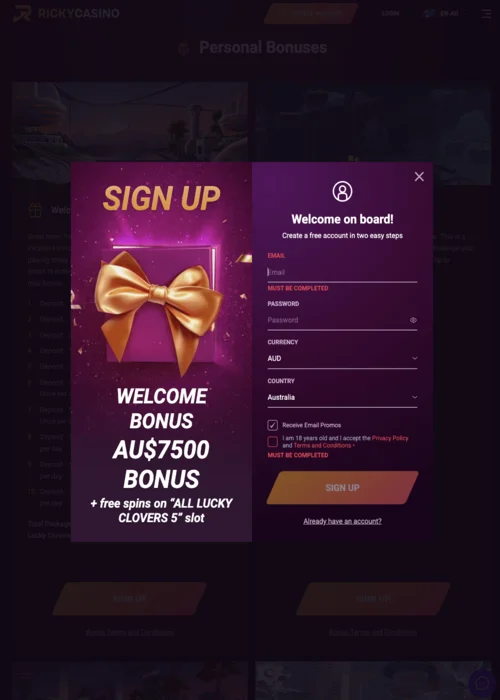 Sign Up Casino Ricky